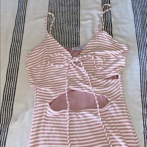 Pink stripped sundress
